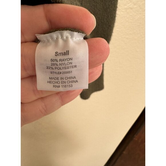 Poof Apparel Womens Striped Sweater Small long sleeve pullover turtleneck rayon - Picture 3 of 6